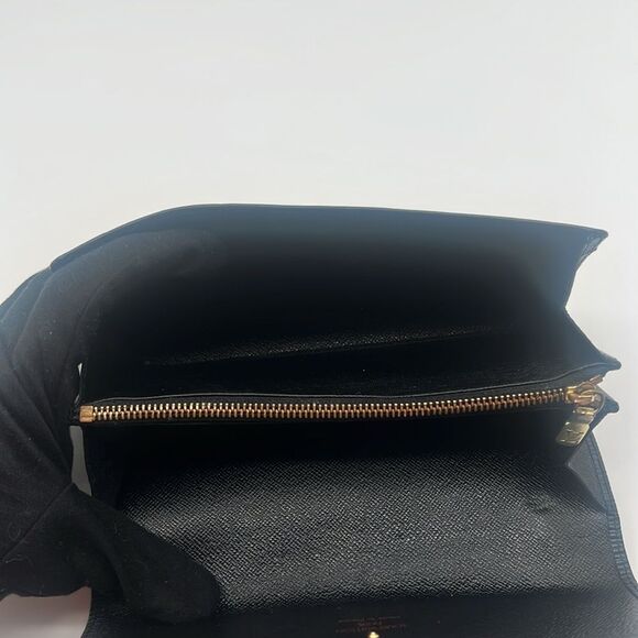 LOUIS VUITTON VINTAGE SARAH EPI LEATHER BLACK WALLET - EXCELLENT CONDITION - Picture 10 of 12